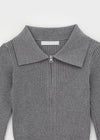 All-net two-way knit zip-up