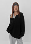 [MADE] Potpourri Henley Neck Oversized Knit