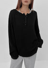 [MADE] Potpourri Henley Neck Oversized Knit