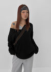 [MADE] Potpourri Henley Neck Oversized Knit