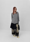 [MADE] Potpourri Henley Neck Oversized Knit