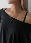Heartsran Cross Drop Necklace