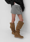 Lambton Suede Buckle Long Boots