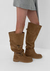 Lambton Suede Buckle Long Boots