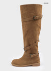 Lambton Suede Buckle Long Boots