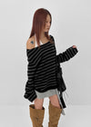 [MADE] Belhar Boatneck Striped Wool Knit