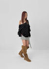 [MADE] Belhar Boatneck Striped Wool Knit