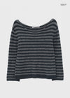 [MADE] Belhar Boatneck Striped Wool Knit