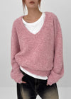 [MADE] Foaming Loose Fit V-Neck Wool Knit