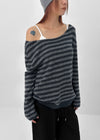 [MADE] Belhar Boatneck Striped Wool Knit