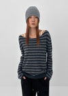 [MADE] Belhar Boatneck Striped Wool Knit