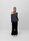 [MADE] Belhar Boatneck Striped Wool Knit