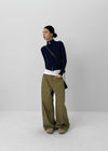 [MADE] Nutty Back Pocket Wide Cotton Pants