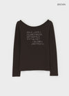 Sowan เสื้อยืดแขนยาวเปิดไหล่โปร่งใส