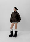[MADE] Pinterre Leather Dumble Blouson Jumper