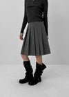 Lunette Pleated Midi Skirt