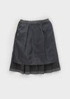 Lunette Pleated Midi Skirt