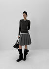 Liene Button Ribbed Hooded Knit
