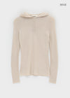 Liene Button Ribbed Hooded Knit
