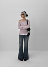Nellu Low-waist Semi-bootcut Denim Pants