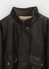 [MADE] Pinterre Leather Dumble Blouson Jumper