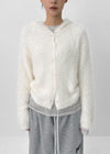 [MADE] Fochon Fur Hooded Knit Cardigan