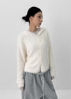 [MADE] Fochon Fur Hooded Knit Cardigan