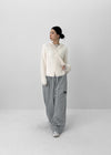 (UNISEX) Ekat Printed Fleece Wide Banding Pants