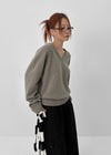 [MADE] Stenne Loose Fit V-neck Knit (Wool 50%)
