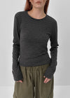 [MADE] Linf Stripe Round Neck Long Sleeve T-Shirt