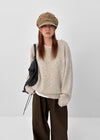 [MADE] Roharen Loose Fit Round Neck Wool Knit
