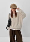 [MADE] Roharen Loose Fit Round Neck Wool Knit