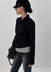 Serni Cotton Semi-crop Shirt Jacket