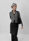 Nucat High Neck Two-way Ribbed Knit Zip-up