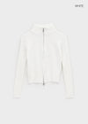 Nucat High Neck Two-way Ribbed Knit Zip-up