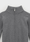 Nucat High Neck Two-way Ribbed Knit Zip-up