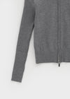 Nucat High Neck Two-way Ribbed Knit Zip-up