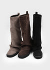 Lopia Suede Folding Long Boots