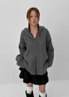 [MADE] Rietta Cable Knit Hooded Cardigan