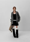 Weril Suede Cancan Mini Skirt