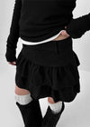 Weril Suede Cancan Mini Skirt