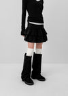 Weril Suede Cancan Mini Skirt