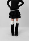 Weril Suede Cancan Mini Skirt