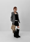Weril Suede Cancan Mini Skirt
