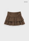 Weril Suede Cancan Mini Skirt