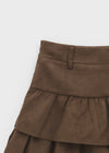 Weril Suede Cancan Mini Skirt