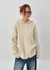 [MADE] Rietta Cable Knit Hooded Cardigan