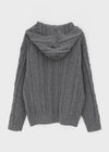 [MADE] Rietta Cable Knit Hooded Cardigan