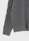 [MADE] Rietta Cable Knit Hooded Cardigan