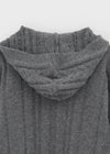 [MADE] Rietta Cable Knit Hooded Cardigan